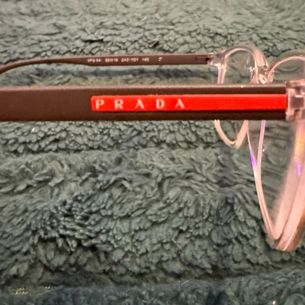 Prada Clear Frame Rectangular Glasses - Picture 3 of 5